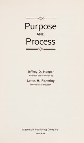 Purpose and process