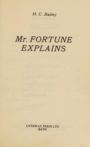 Mr. Fortune Explains