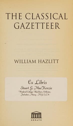 The classical gazetteer