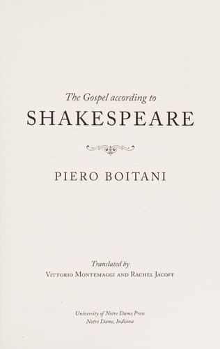 The gospel according to Shakespeare