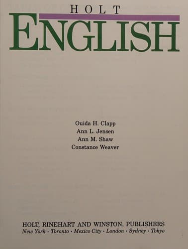 Holt English