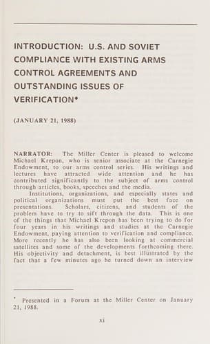 Arms control in the Reagan administration