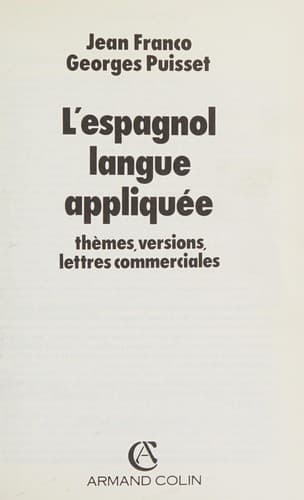L'Espagnol langue appliquée