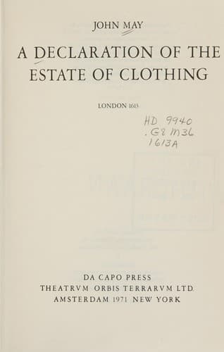 A declaration of the estate of clothing