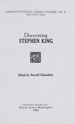 Discovering Stephen King