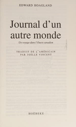 Journal d'un autre monde