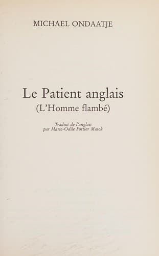 Le patient anglais