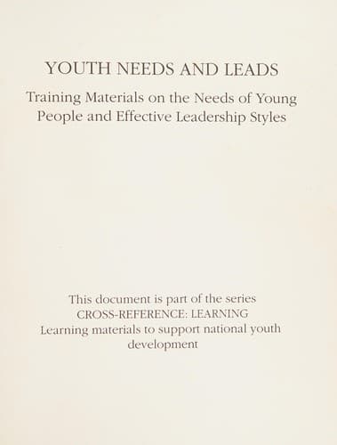 Youth needs and leads