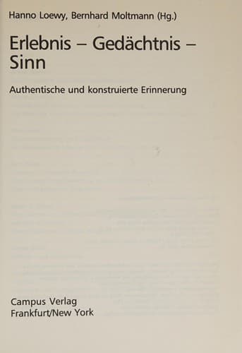 Erlebnis-Gedächtnis-Sinn