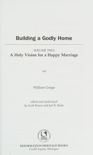 Building a godly home
