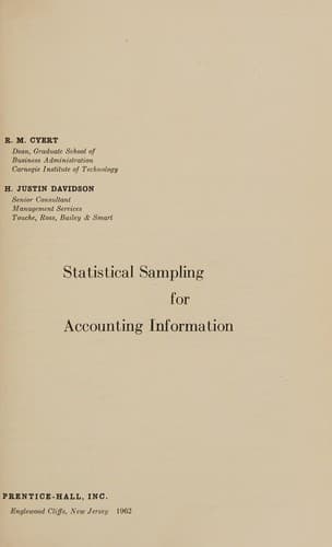 Statistical sampling for accounting information