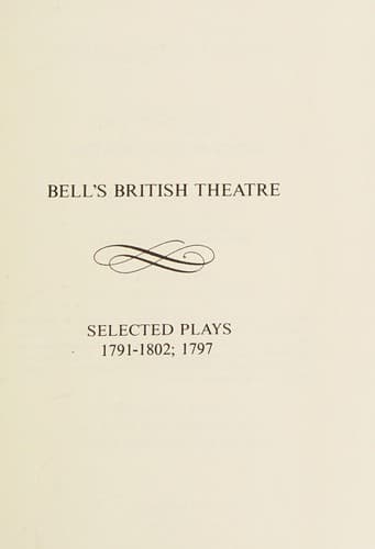 Bell's British theatre