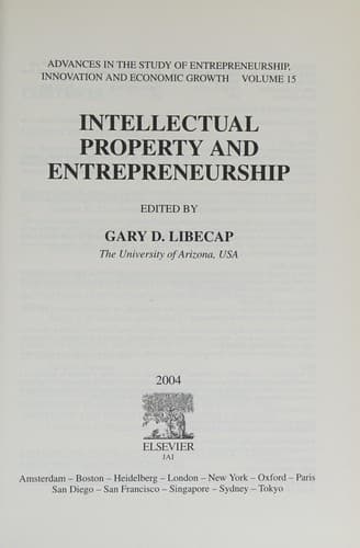 Intellectual property and entrepreneurship