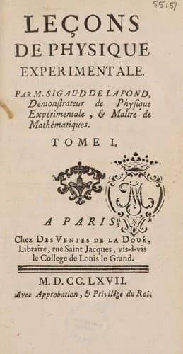 Leçons de physique expérimentale