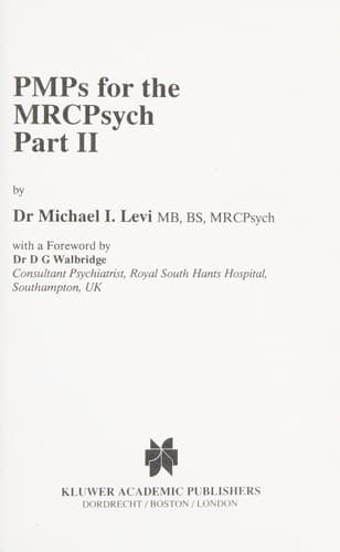 Pmp's for the Mrcpsych, Pt.2