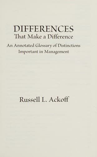 Differences that make a difference