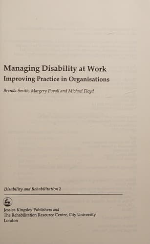 Managing disability at work