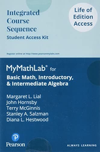 Basic Math, Introductory and Intermediate Algebra - 24 Month Standalone Access Card
