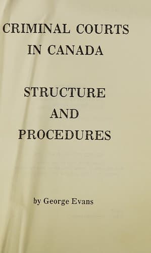 Criminal courts in Canada