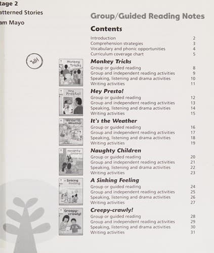 Group/Guided Reading Notes, Stage 2