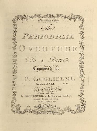 The periodical overture in 8 parts, number XXXI