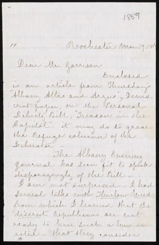 [Letter to] Dear Mr. Garrison