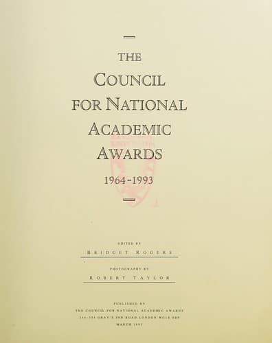 The Council for National Academic Awards, 1964-1993