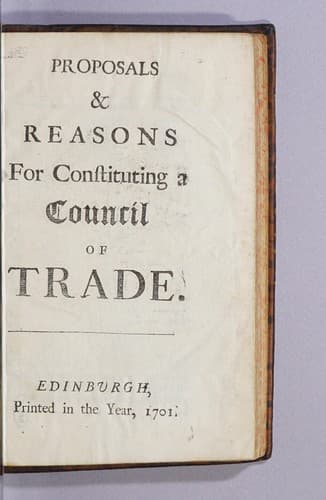 Proposals & reasons for constituting a council of trade