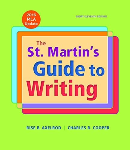 St. Martin's Guide to Writing Short Edition with 2016 MLA Update