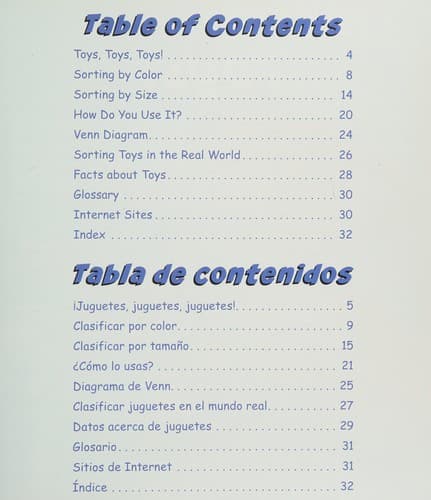 Clasificar juguetes =