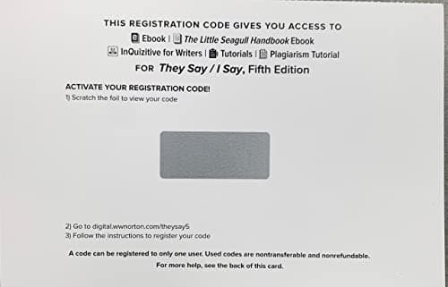 Inquisitive Access for They Say/ I Say 5th Edition