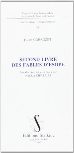 Second livre des fables d'Esope