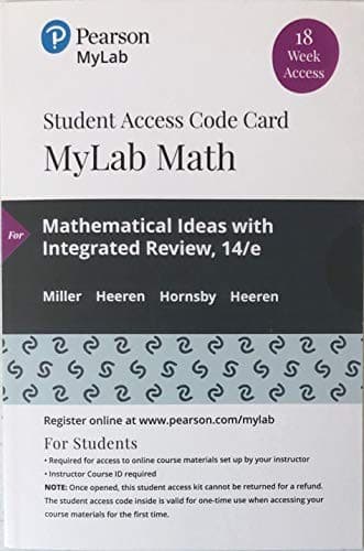 MyLab Math with Pearson EText -- 18 Week Standalone Access Card -- for Mathematical Ideas