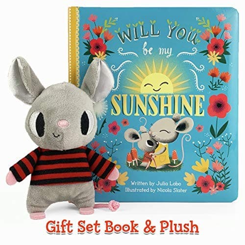 Will You Be My Sunshine - Love You Always Padded Keepsake Board Book And Mouse Plush Gift Set, Ages 1-5