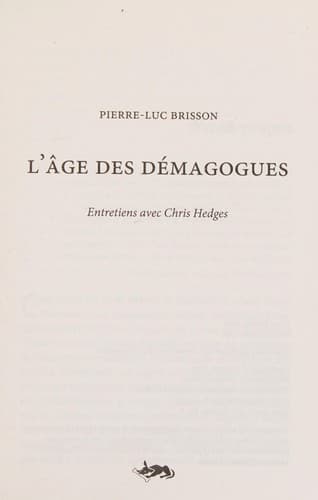 L'âge des démagogues