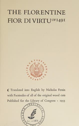 The Florentine Fior di virtu of 1491