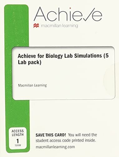 Achieve for Biology Lab Simulations (5 Lab Pack; 1-Term Access)