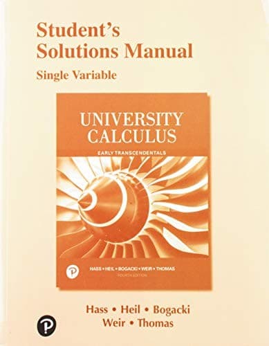 Student Solutions Manual Single Variable for University Calculus