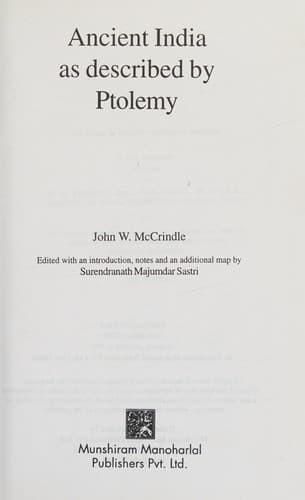 Ancient India as described by Ptolemy