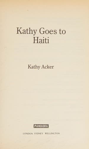 Kathy Goes to Haiti