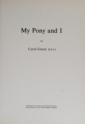My pony and I