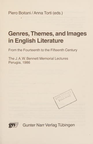 Genres, themes, and images in English literature