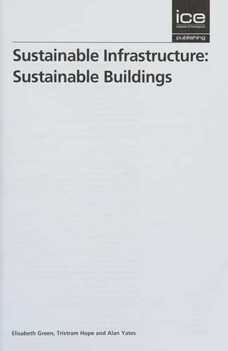 Sustainable Buildings (Delivering Sustainable Infrastructure Series)