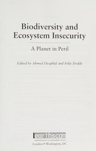 Biodiversity and ecosystem insecurity