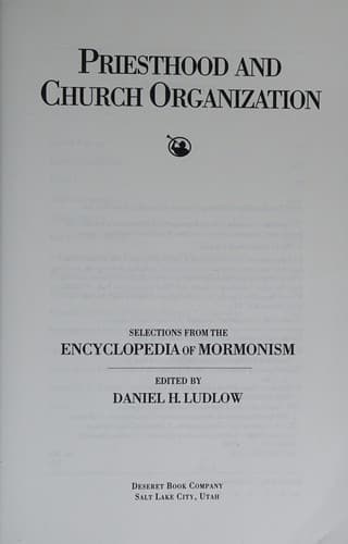 Priesthood and church organization