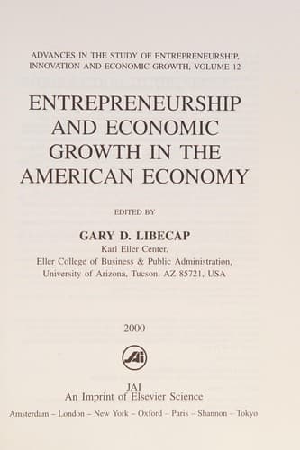 Entrepreneurship and economic growth in the American economy