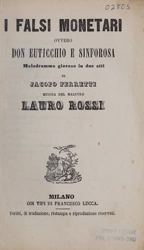 I falsi monetari, ovvero, Don Euticchio e Sinforosa