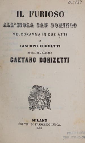 Il furioso all'isola San Domingo