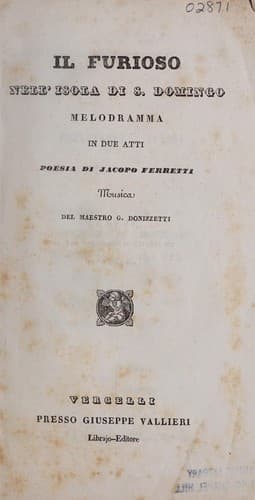 Il furioso nell'isola di S. Domingo