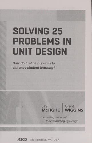 Solving 25 problems in unit design